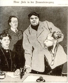 Caricature allemande, environ 1900 (source)